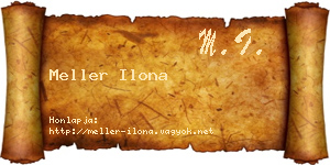 Meller Ilona névjegykártya
